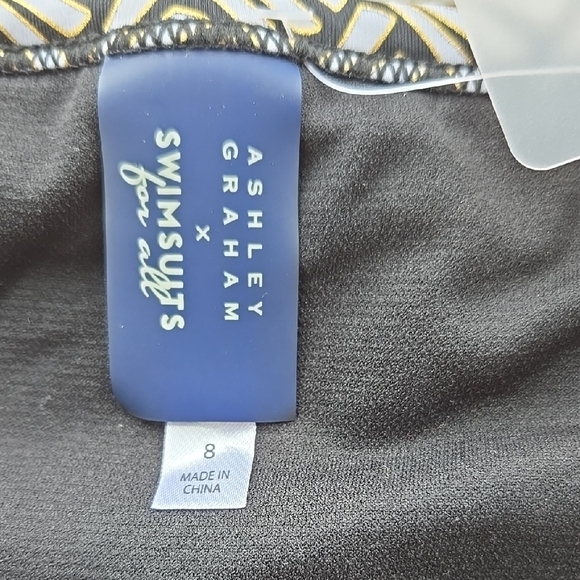 NWT Ashley Graham × Swimsuits For All Hi-Rise Open-side Bikini Bottom US 8 - Picture 7 of 8